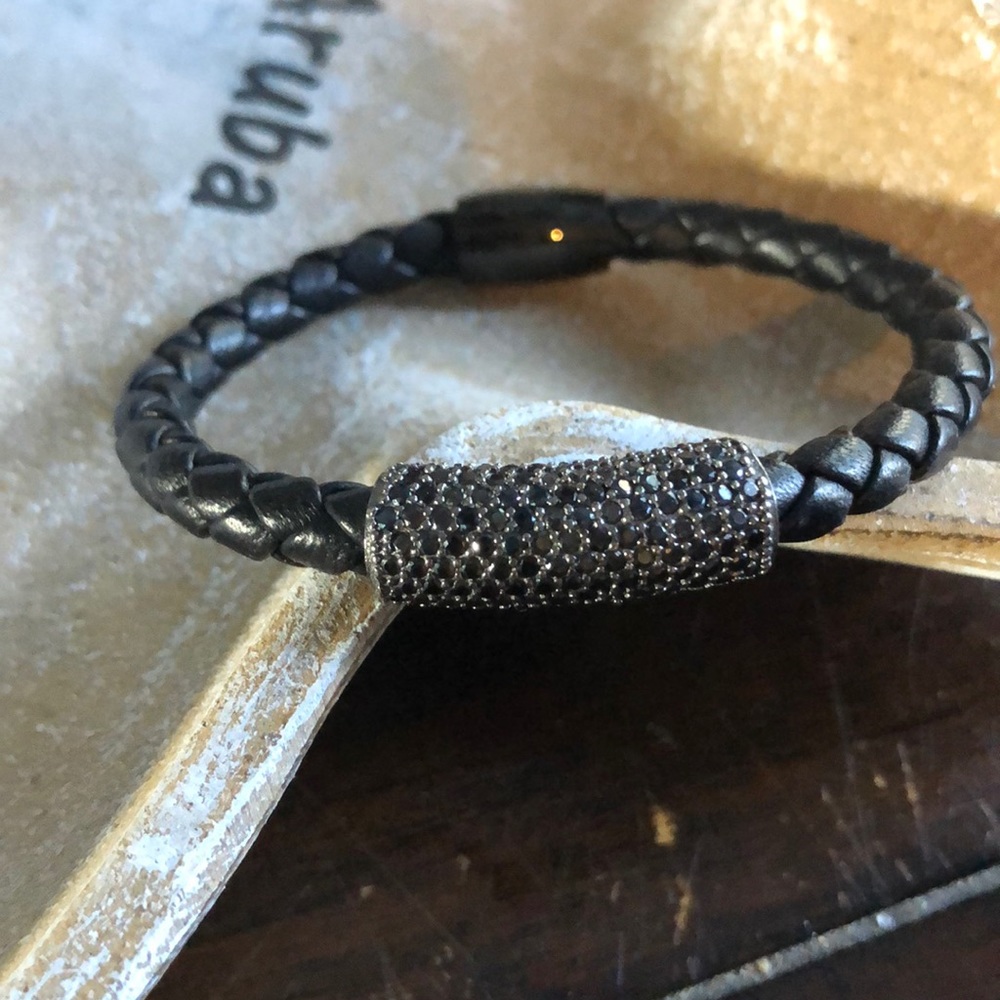 Liza Schwartz sterling silver black bar bracelet